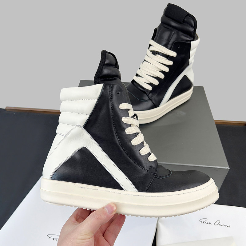 RO倒勾厚底增高鞋休闲潮流板鞋真皮系带潮牌男鞋小众男女高帮鞋,淘宝优惠券,粉丝福利购,淘宝优惠卷