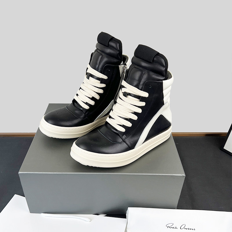 RO倒勾厚底增高鞋休闲潮流板鞋真皮系带潮牌男鞋小众男女高帮鞋,淘宝优惠券,粉丝福利购,淘宝优惠卷