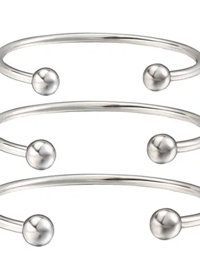 钛钢拧手镯手饰可手动男女款金属扭紧diy开开口不锈钢螺纹