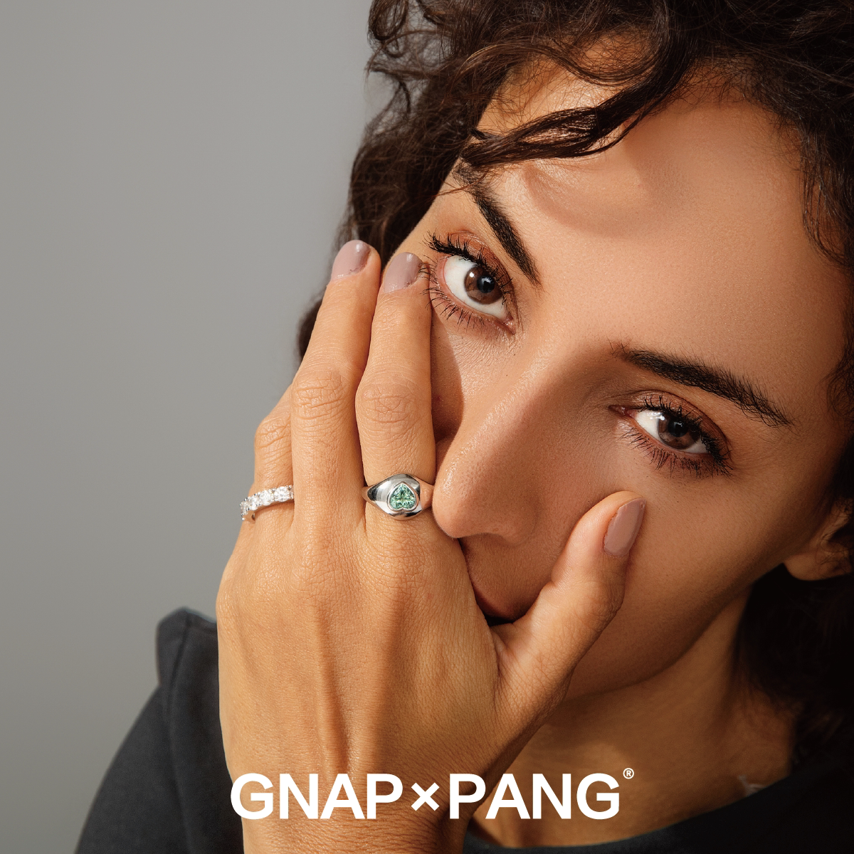 1 carat love moissanite hip hop men's tail ring