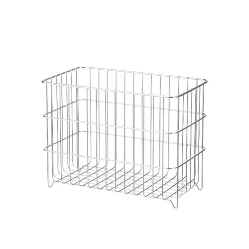 霜山304不锈钢收纳筐大号砧板收纳鸡蛋面包储物篮浴室台面杂物篮 - 图0