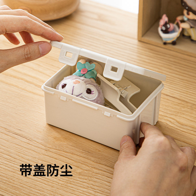 霜山发饰收纳盒家用发夹饰品盒可拆卸首饰盒多功能谷子小卡整理盒
