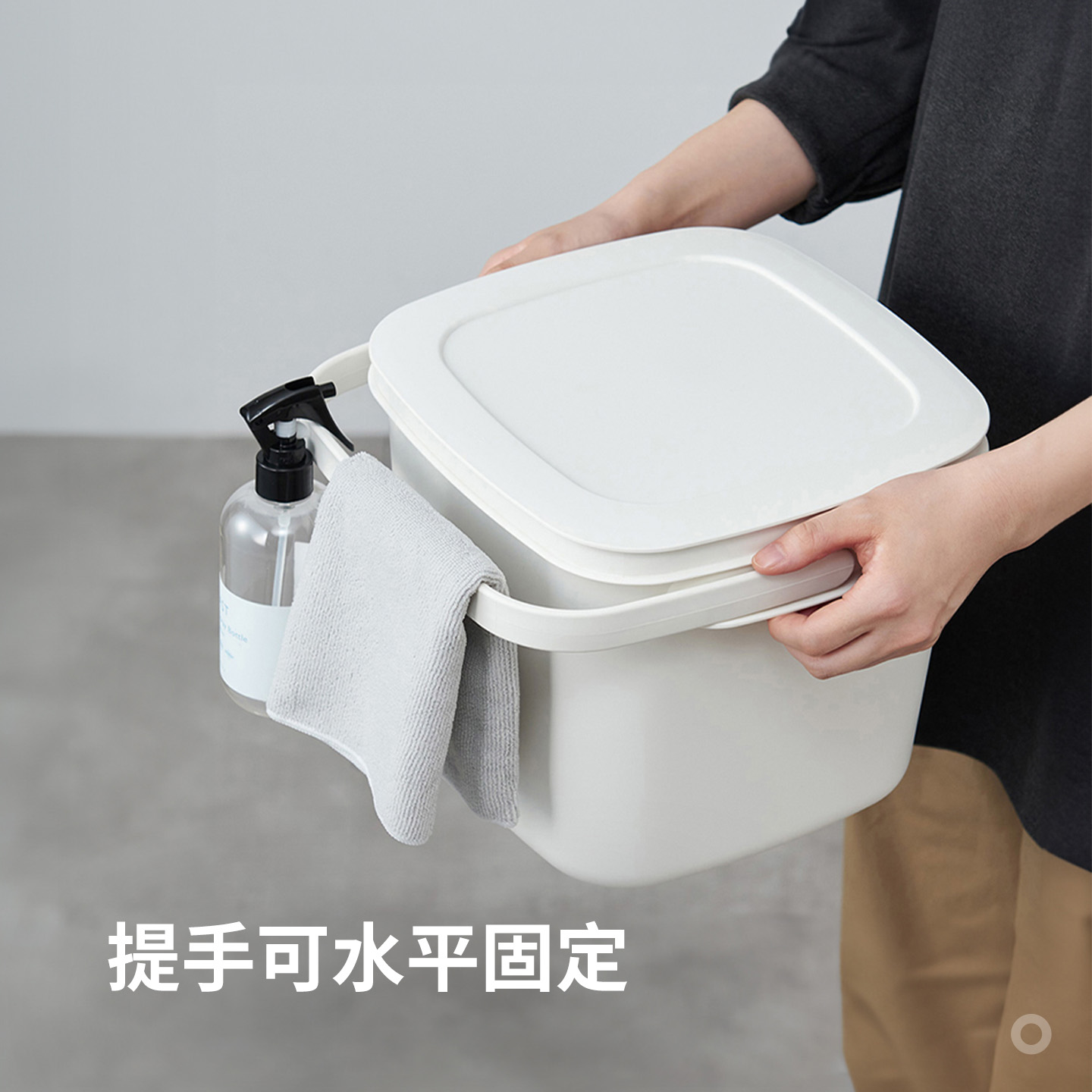 霜山玩具收纳桶大容量方形手提积木玩偶带盖多功能杂物整理储物箱 - 图2