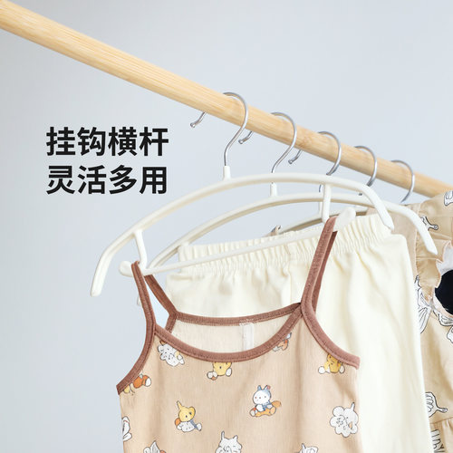霜山浸塑防滑衣架无痕不鼓包小号带挂钩衣撑高锰钢小领口晾衣架 - 图2