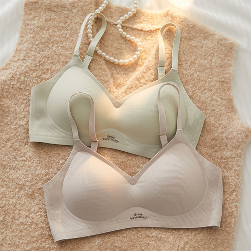无痕果冻条内衣女夏薄款2026新款小胸聚拢无钢圈防下垂收副乳胸罩 - 图3