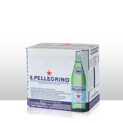 圣培露S.Pellegrino意大利进口天然含气矿泉水气泡水750ml*12瓶