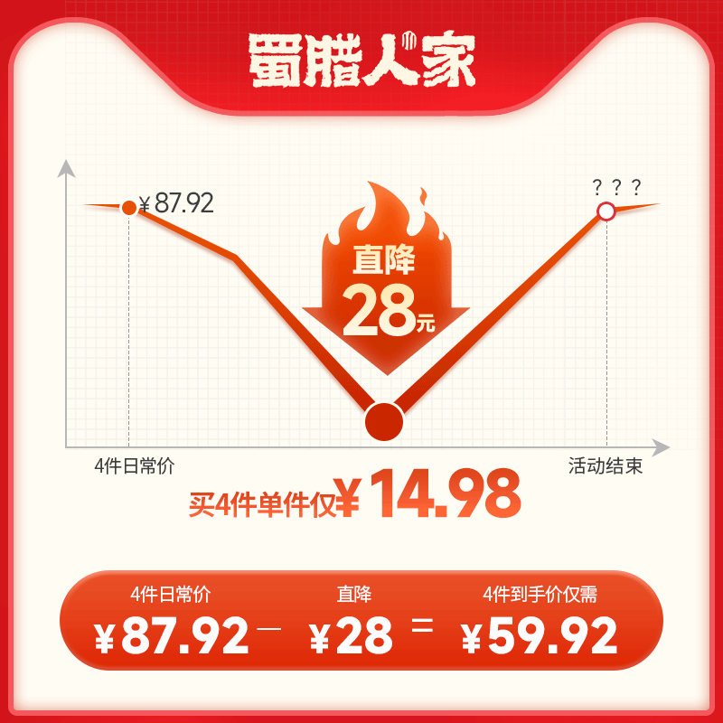 【59.92元任选4件】蜀腊人家腊肉腊肠农家自制烟熏肉香肠四川特产 - 图0