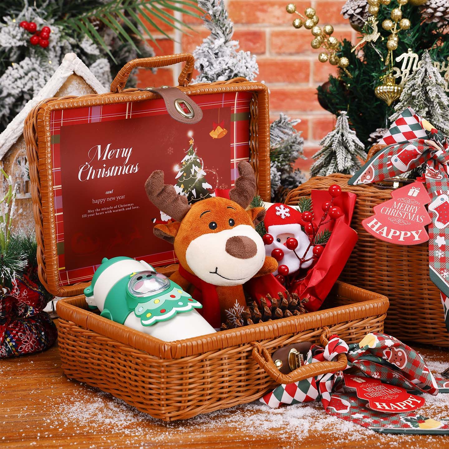 圣诞节礼盒空盒子圣诞礼物盒高级圣诞礼品包装盒平安夜苹果手提盒,淘宝优惠券,粉丝福利购,淘宝优惠卷