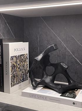 现代样板间书柜软装摆件家居饰品挂画创意玻璃陶瓷工艺品ZH3500