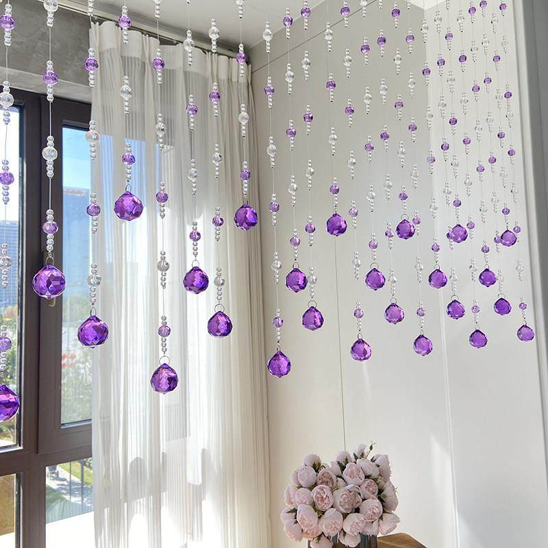 新款水晶珠帘轻奢客厅餐厅玄关阳台隔断帘卧室门帘子鞋柜屏风吊饰,淘宝优惠券,粉丝福利购,淘宝优惠卷