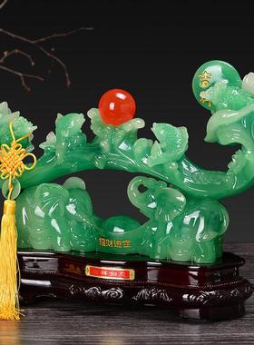 玉如意摆件家居客厅电视酒柜家庭玄关博古架装饰品工艺礼品摆饰轻