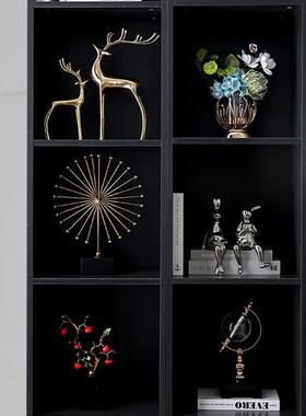 酒柜装饰品摆件书柜办公室思考者轻奢风生水起玄关电视柜软装摆设