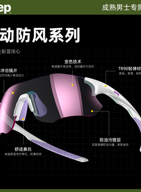 JEEP吉普马拉松专业跑步眼镜徒步