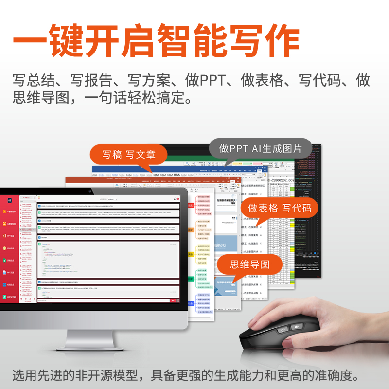 AI智能语音鼠标快鼠M10无线蓝牙声控翻译写作PPT办公打字绘画神器-图0