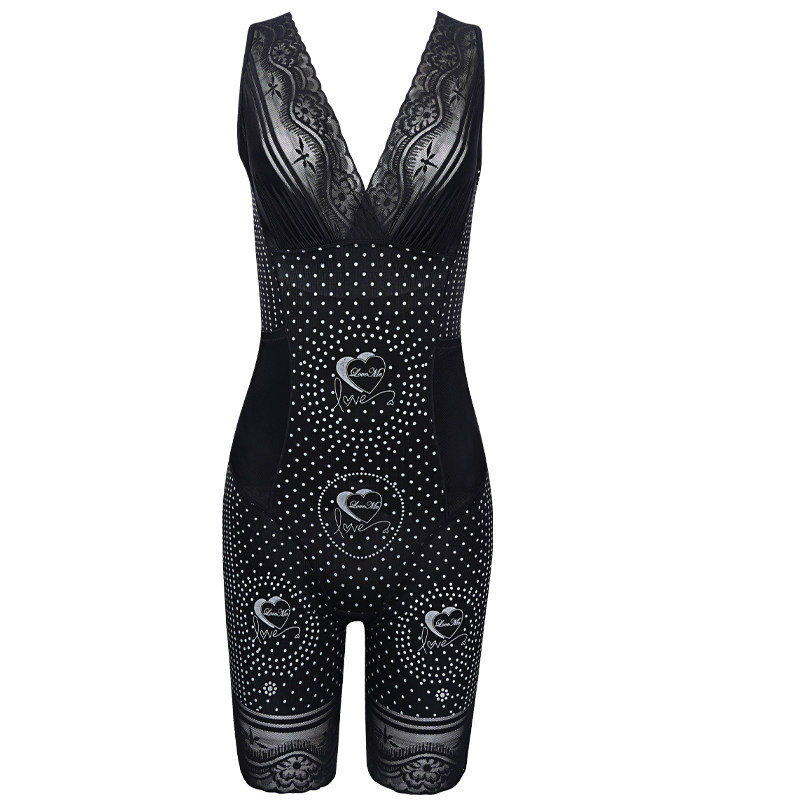 咖啡因负离子塑身衣收腹束腰连体衣 婠纳依人塑身连体衣