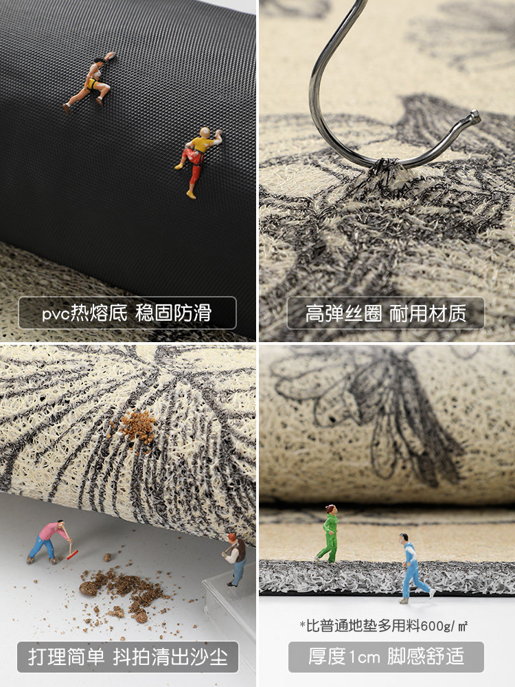 入户门地垫进门大门口丝圈脚垫门外美式复古玄关门垫防滑耐脏地毯,淘宝优惠券,粉丝福利购,淘宝优惠卷