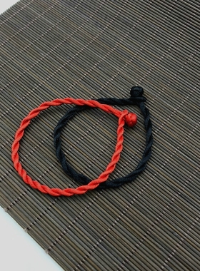 黑皮手绳5毫男女包边情侣