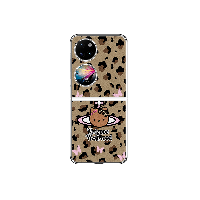 适用华为pocket2手机壳折叠屏荣耀magicvflip豹纹hellokitty小米mix凯蒂猫nova新款p50保护套s三星z6vivooppo - 图3