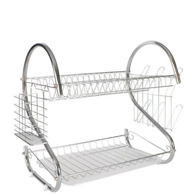 Kitchen storage rack stainless steel bowl rack drain rack put bowls and chopsticks dishes plate drain cabinet storage box for household use
