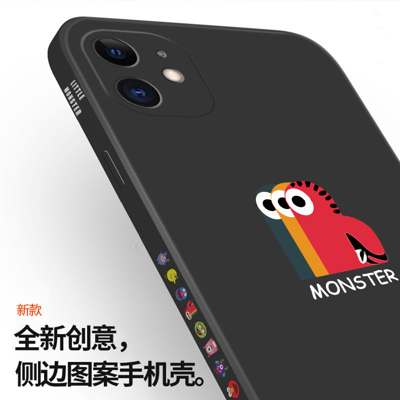 小怪兽手机壳定制液态硅胶iphone12max苹果11小米10适用华为nova8卡通opporeno5/6/7/4/p40荣耀30pro套mate30 - 图3