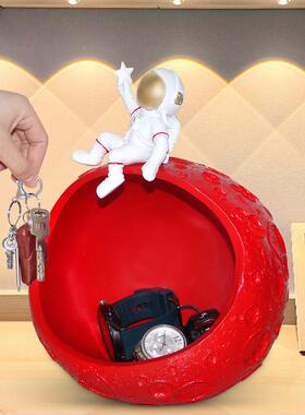 创意乔迁新居钥匙收纳玄关摆件轻奢太空人宇航员家居装饰品摆件