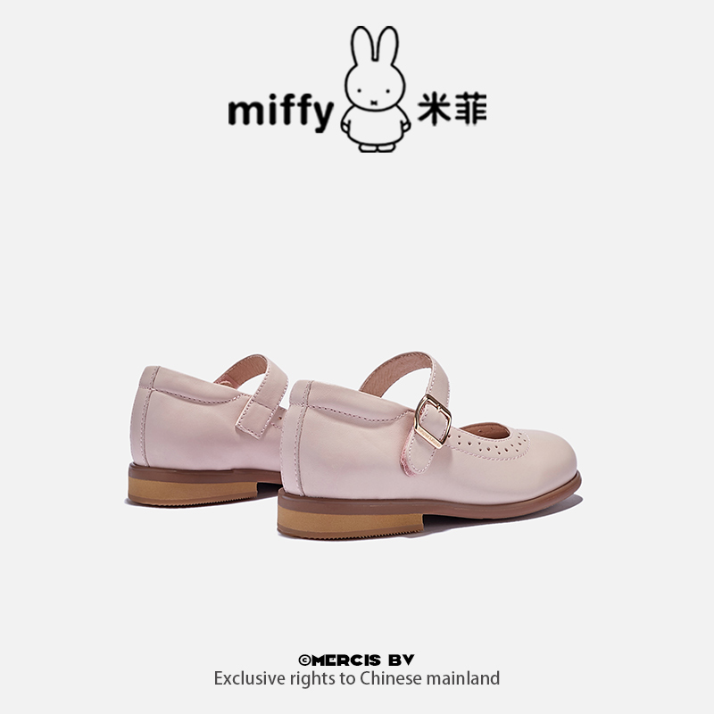 Miffy米菲童鞋女童圆头皮鞋新款小女生日常中小学生休闲公主皮鞋-图2