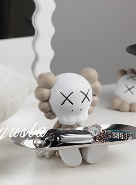简约可爱卡通入户进门玄关柜钥匙收纳托盘摆件客厅电视柜软装饰品