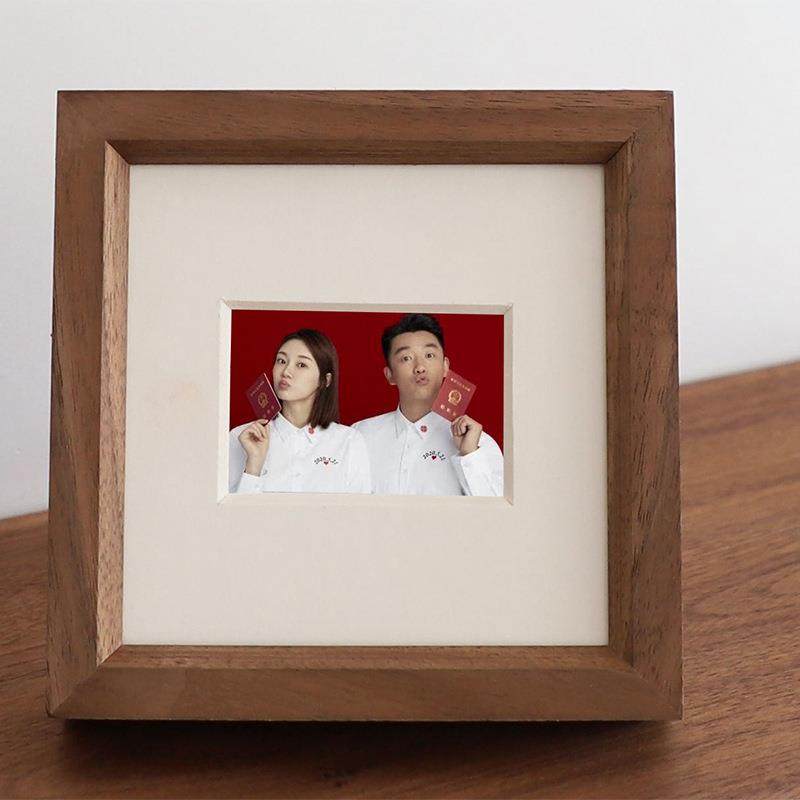 相框6寸8寸结婚登记照片框收藏框洗照片实木相框摆台,淘宝优惠券,粉丝福利购,淘宝优惠卷