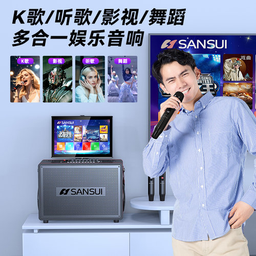 山水Q66S新款户外卡拉OK音响家庭KTV点歌一体机音箱官方旗舰正品 - 图0