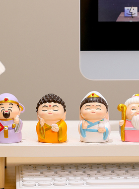福喜小神仙各路财神爷祝福小摆件