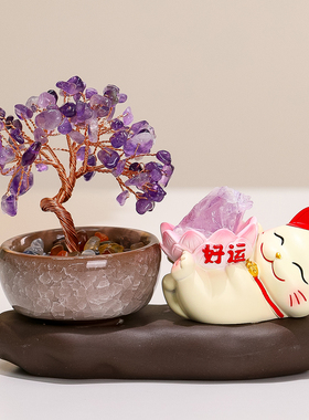 工位治愈系减压好物招财猫小摆件