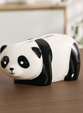 创意卡通可爱熊猫家居陶瓷摆件