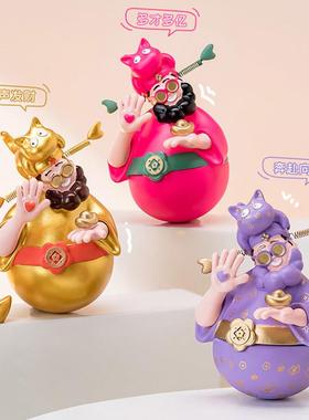 正想四喜财神爷装饰摆饰不倒翁桌面工位布置乔迁开 业模型生日礼
