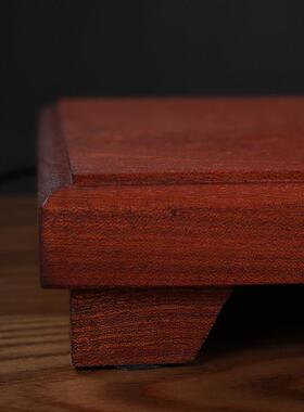 戴玉堂实木摆件《花梨木佛光带灯圈可发光底座》佛像装饰家居饰品