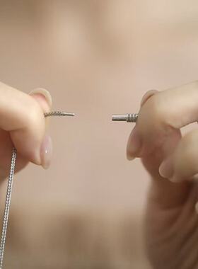 925银简约四方龙骨链百搭吊坠链