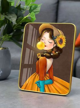 抖音爆款一件代发装饰画居家摆件ins风气质美女装饰品卧室摆件