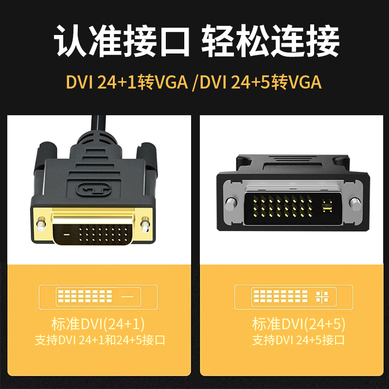 DVI转VGA转接头 24+1/24+5转VGA连接线 电脑主机显卡连显示器接头 - 图2