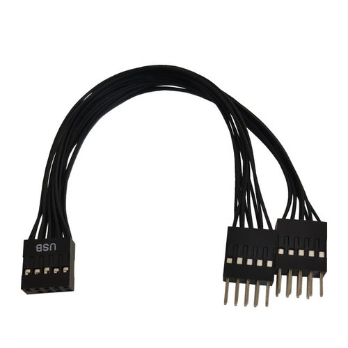电脑主板9针USB2.0一分二线分接线9PIN转双9PIN扩展口9PIN一分二 - 图3