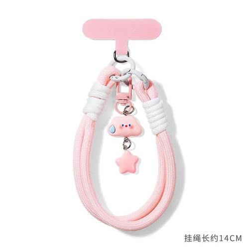手机挂绳超好看卡垫链绳漂亮小挂件夹片手腕式手链防丢手机壳挂绳可爱精致新款挂坠挂手腕挂饰女士高端手机链 - 图2