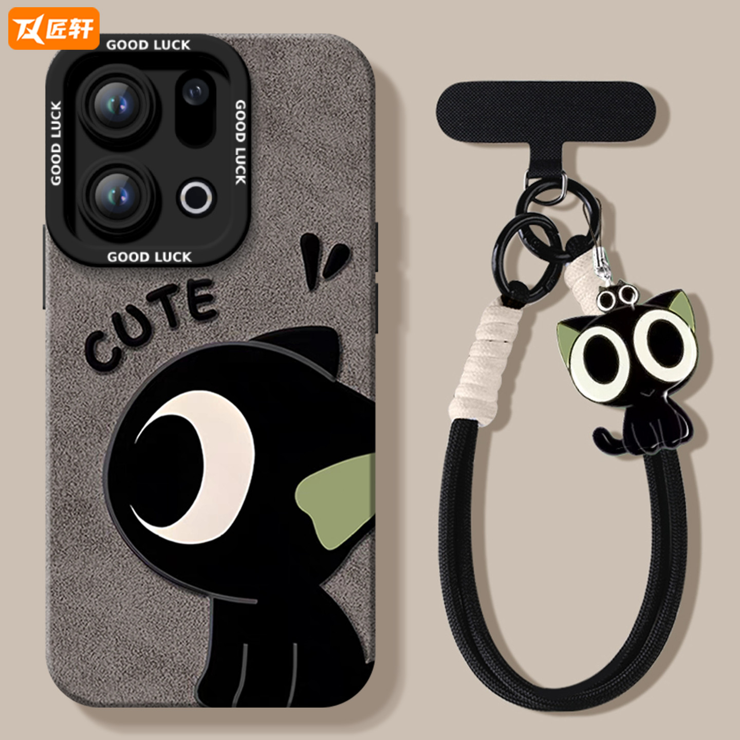 适用oppofindx9手机壳新款findx9pro套findx8ultra液态硅胶findx8s+镜头x9保护oppo高级find x8防摔可爱小猫 - 图2