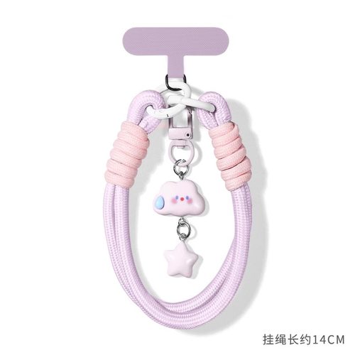 手机挂绳超好看卡垫链绳漂亮小挂件夹片手腕式手链防丢手机壳挂绳可爱精致新款挂坠挂手腕挂饰女士高端手机链 - 图3