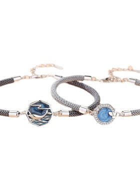 情侣手链一对纯银男生女生手绳