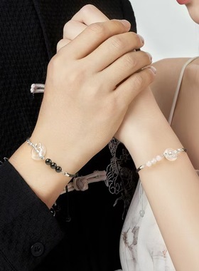 连理枝情侣手绳s925纯银平安扣