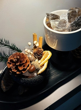 玄关装饰摆件diy材料入户门轻奢高档高级感无火香薰摆件钥匙收纳