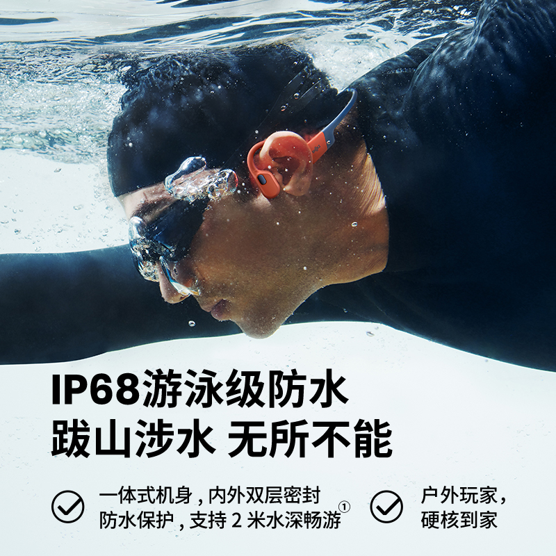 李【现同款】Shokz韶音OpenSwim Pro骨传导游泳蓝牙耳机运动防水 - 图0