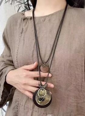新中式复古民族风长款项链