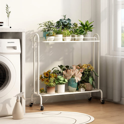 花架阳台置物架室内可移动铁艺多肉展示架客厅多层落地式花盆托架 - 图0