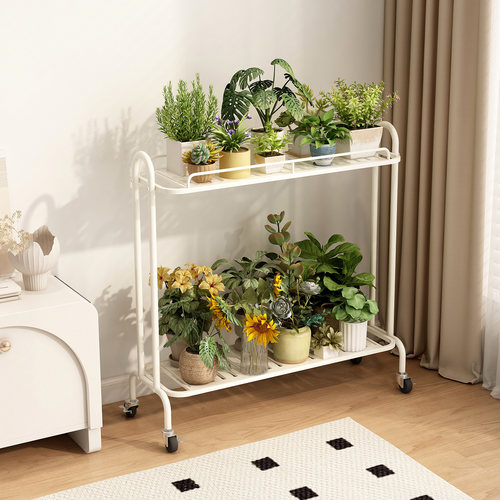 花架阳台置物架室内可移动铁艺多肉展示架客厅多层落地式花盆托架 - 图3