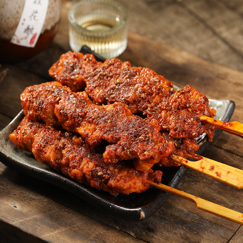 大成食品油泼辣子鸡肉串375g/5串 日式鸡肉串烧烤食材便利店微波