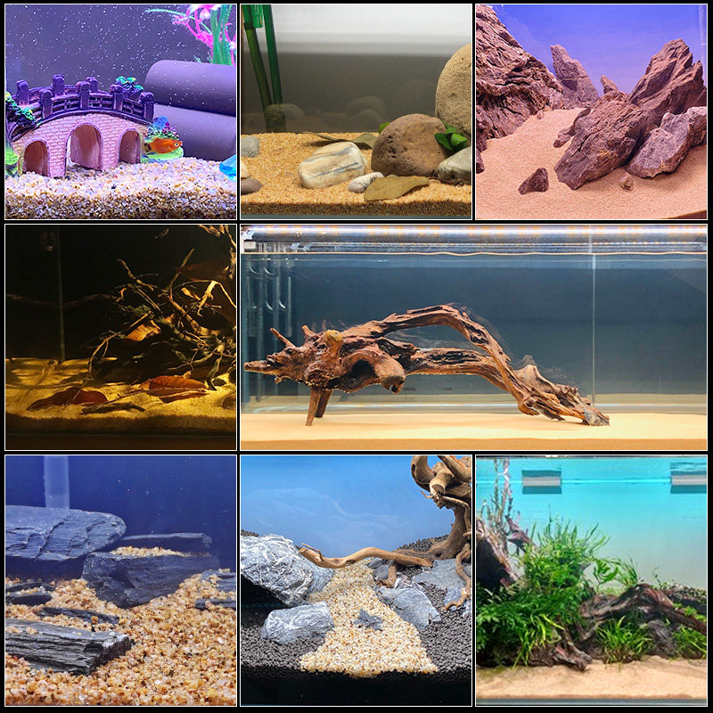 化妆细沙雨林鼠沙鱼缸底砂造景沙底沙白沙海沙寄居蟹雷龙溪流装饰 - 图2